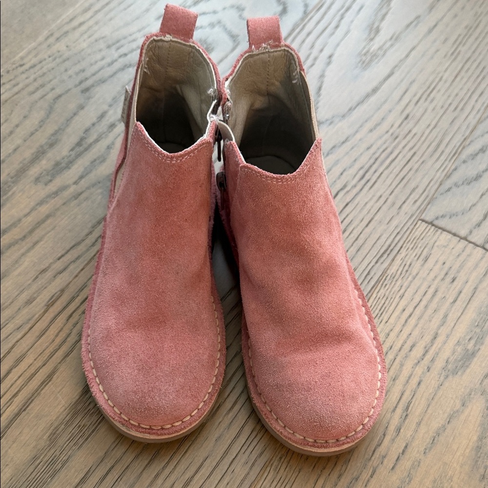 Cienta Pink Suede Ankle Boots for Kids